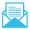 mail us icon of an envelope and letter