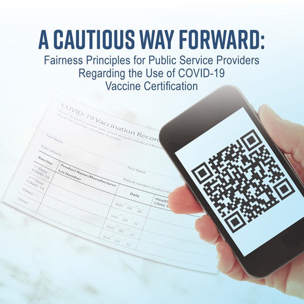 Fairness Principles for Provincial Public Service Providers Regarding the Use of COVID-19 Vaccine Certification