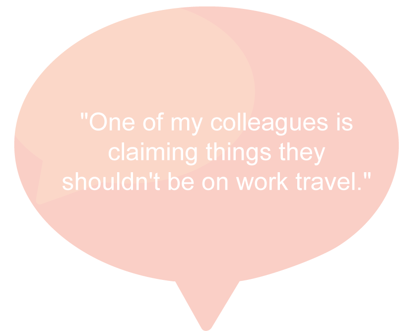 "One of my colleagues is claiming things they shouldn't be on work travel."