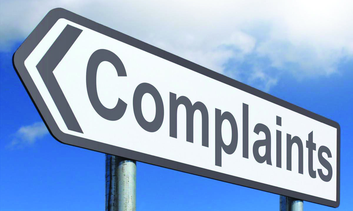 Complaints Sign